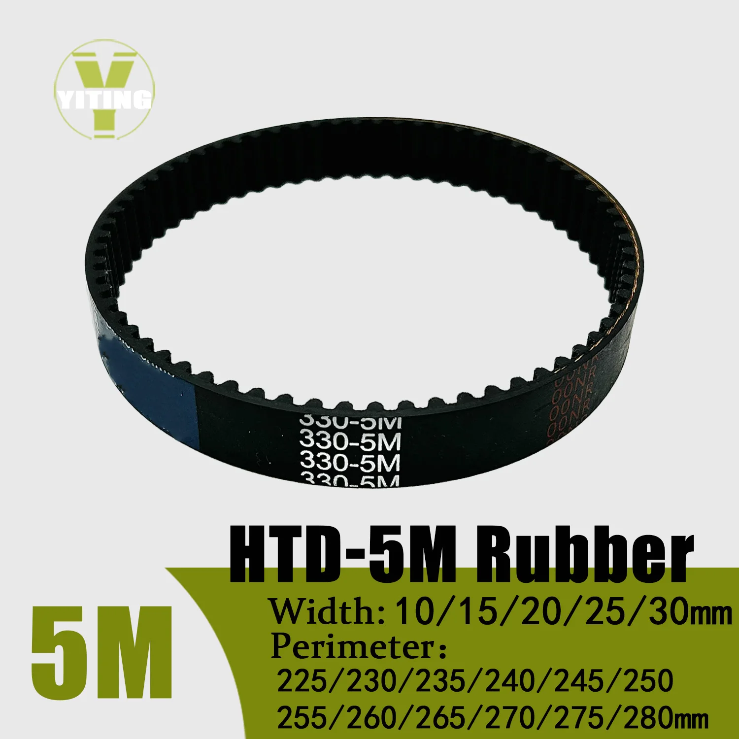 

5M HTD Timing Belt Length 225/230/235/240/245/250/255/260/265/270/275/280mm Width10/15/20/25/30mm HTD5M Closed Synchronous Belts