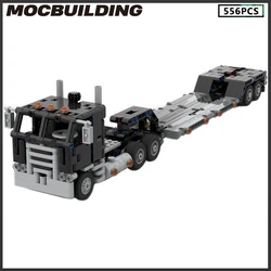 MOC Building Blocks City Transport Vehicle Truck And Trailer Model Mini Size Car DIY Assembly Technology Bricks Toys Xmas Gifts