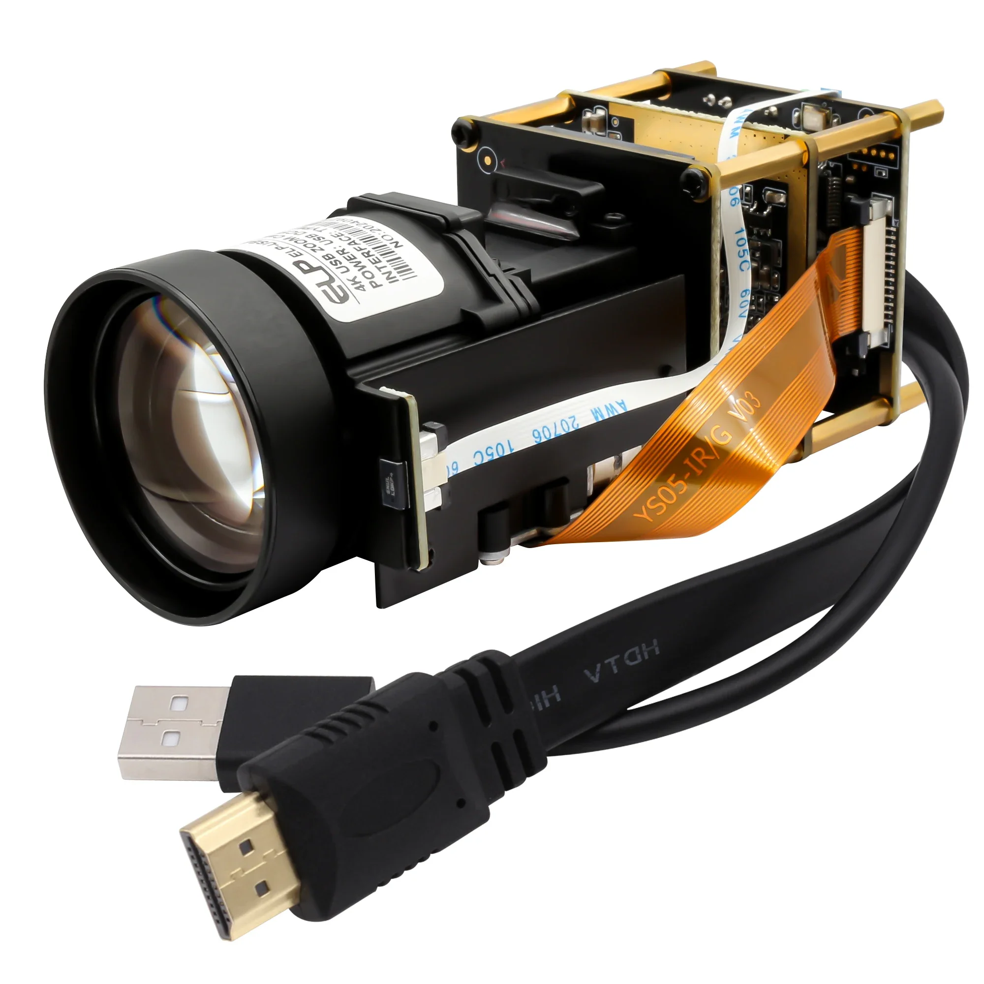 Hot Sale ELP Remote Control Camera With Zoom Lens USB HDMI Dual Output High Speed 30fps 4K 60fps 1080P Embedded Camera Module