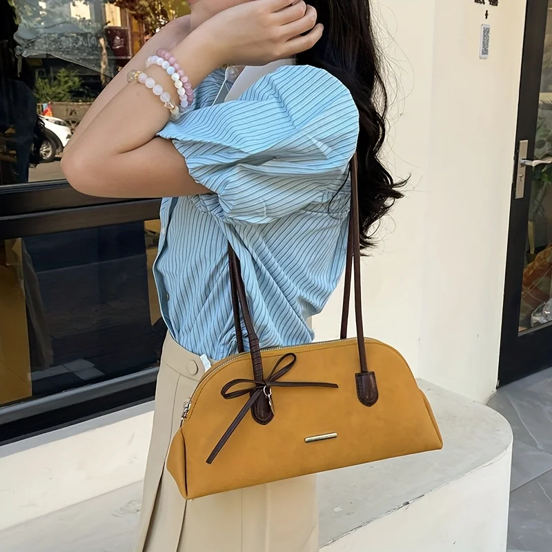 

1pcs Women Shoulder Handbag PU Wear Resistant Plaid Fabric Cute Shopping Small Coin Key Portable Hand Bag