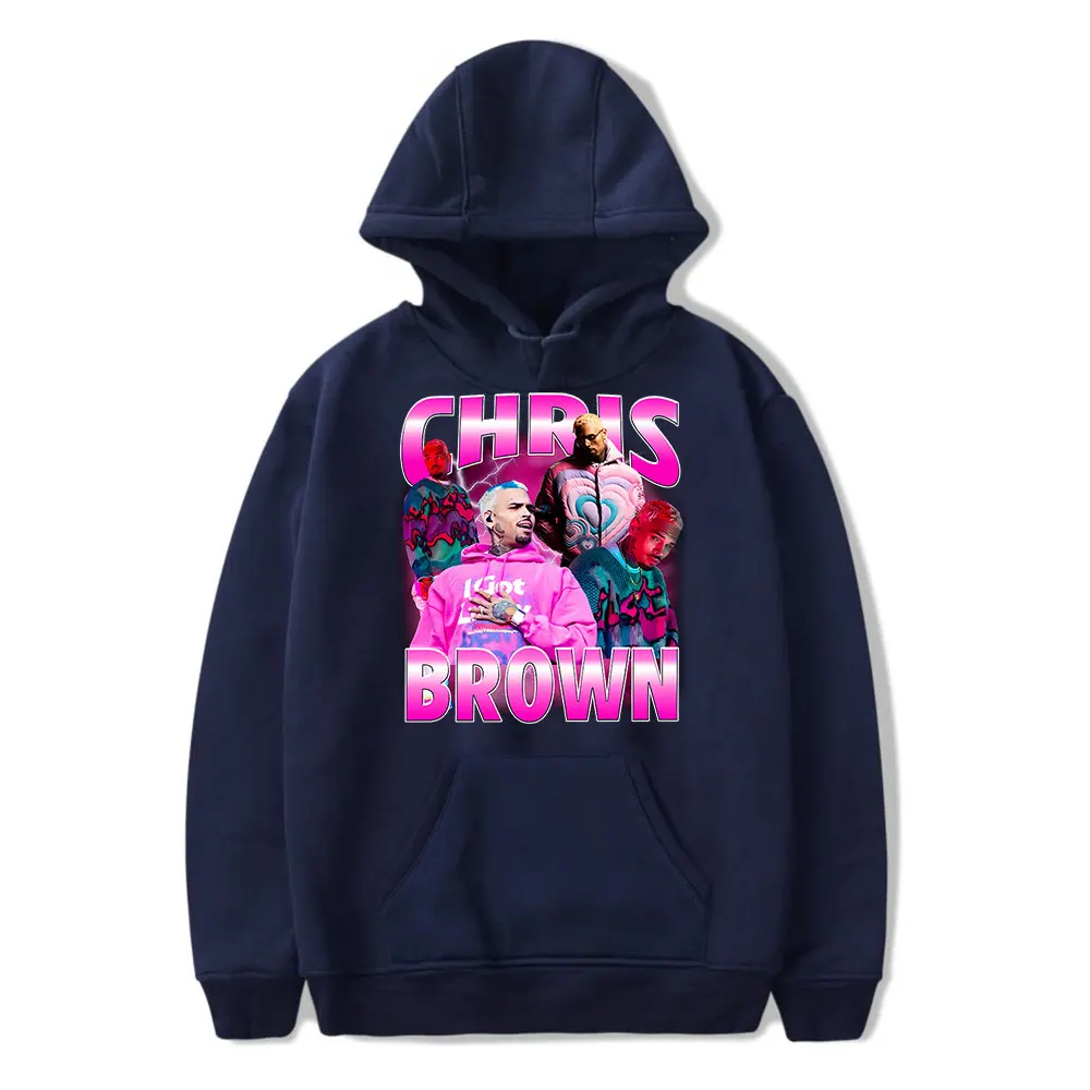 Rapero Chris Brown el recorrido 1111 sudadera con capucha y bolsillo con cordón para hombre/mujer jerséis de moda