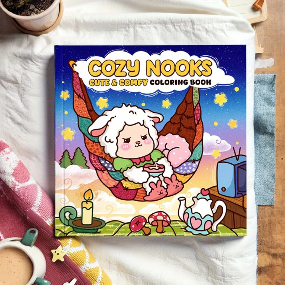 كتاب تلوين كرتوني لطيف لتخفيف التوتر، هدية، كتاب رسومات الشعار المبتكرة التعليمية للبالغين والمراهقين #1