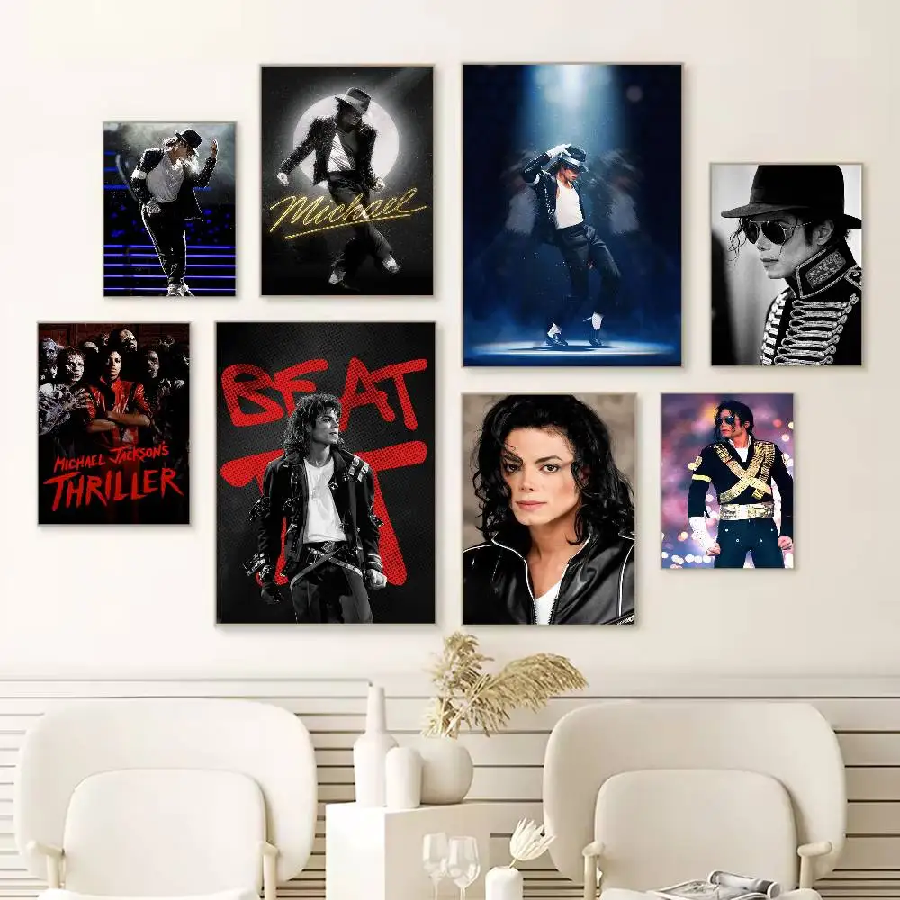 

Singer m-Michael j-Jackson Poster Versatile HD Waterproof Wall Art Self-Adhesive Decor for Any Space Ideal Gift