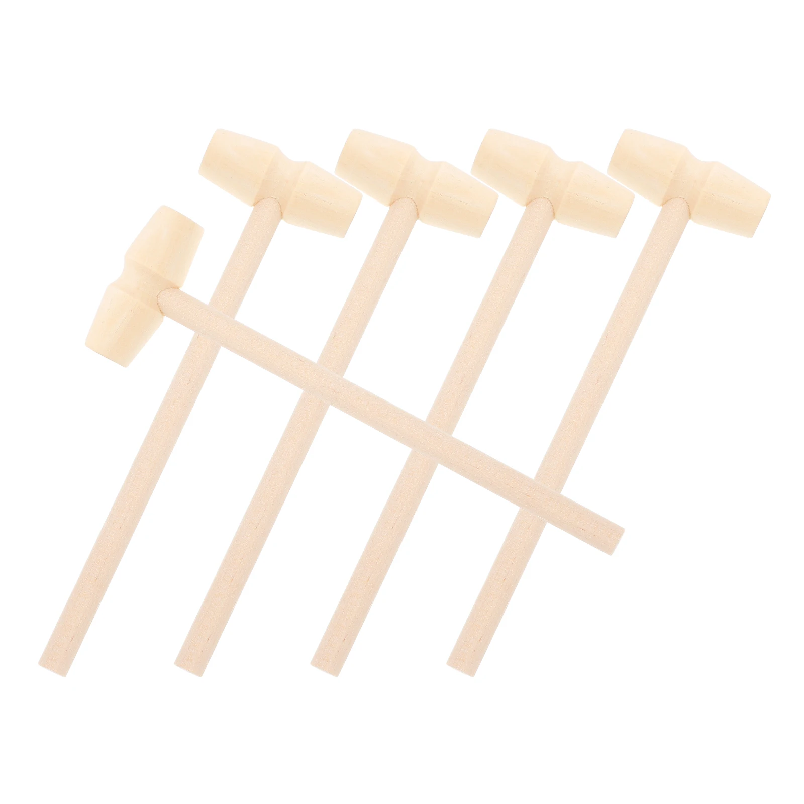 5pcs Mini Wooden Hammer Mallet Baby Beat For Hand Eye Coordination Development Pounding Educational Tool For Toddlers Boys Girls