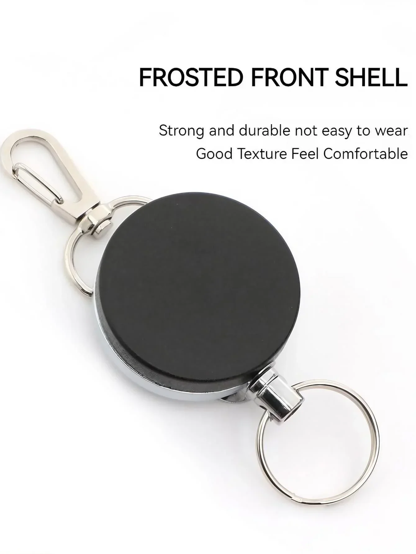 Stainless Steel Retractable Keychain Holder