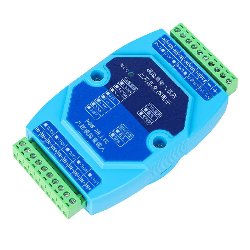 RS485 Isolated 16-Channel Analogue Input Module Modbus RTU 4-20mA/0-5V/10V Voltage and Current