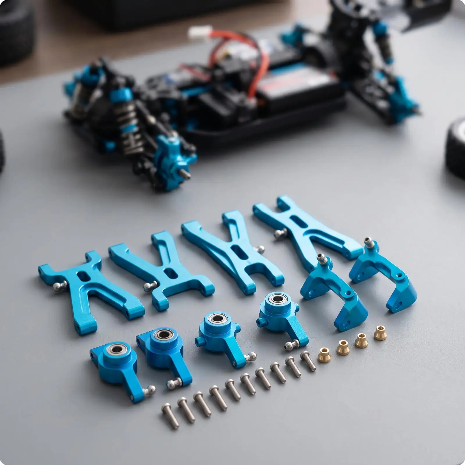 RC Car Metal Accessory Kit | Precision Mechanical Components, Lightweight High-Rigidity Design, RC Model Car Metal Parts