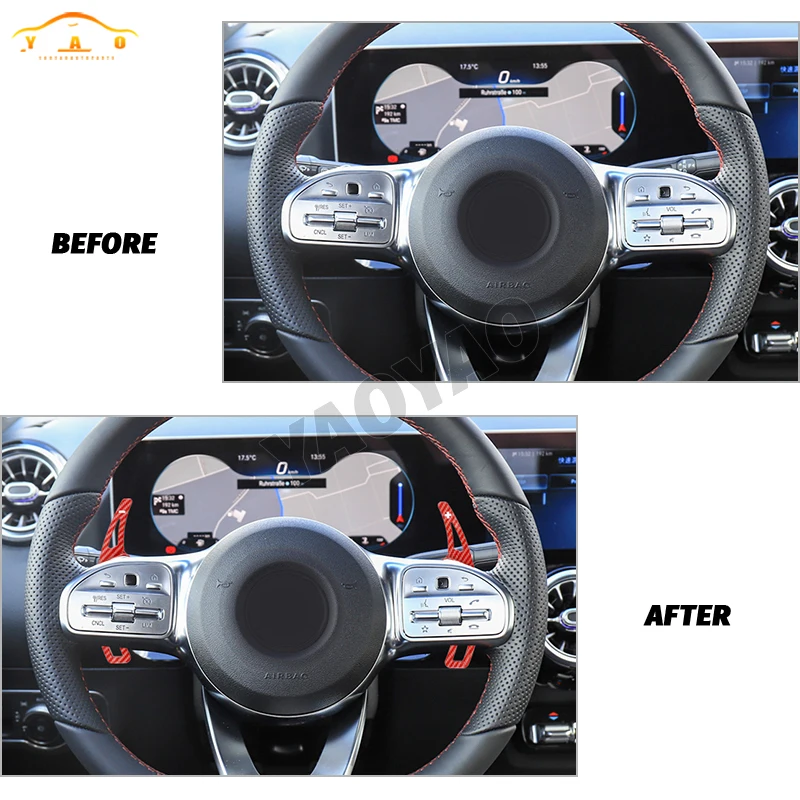 For Mercedes-Benz A Class W177 sedan V177 A180 A180d A200 A250 Car Steering Wheel ABS Paddle Shifter Gear Shift Extension