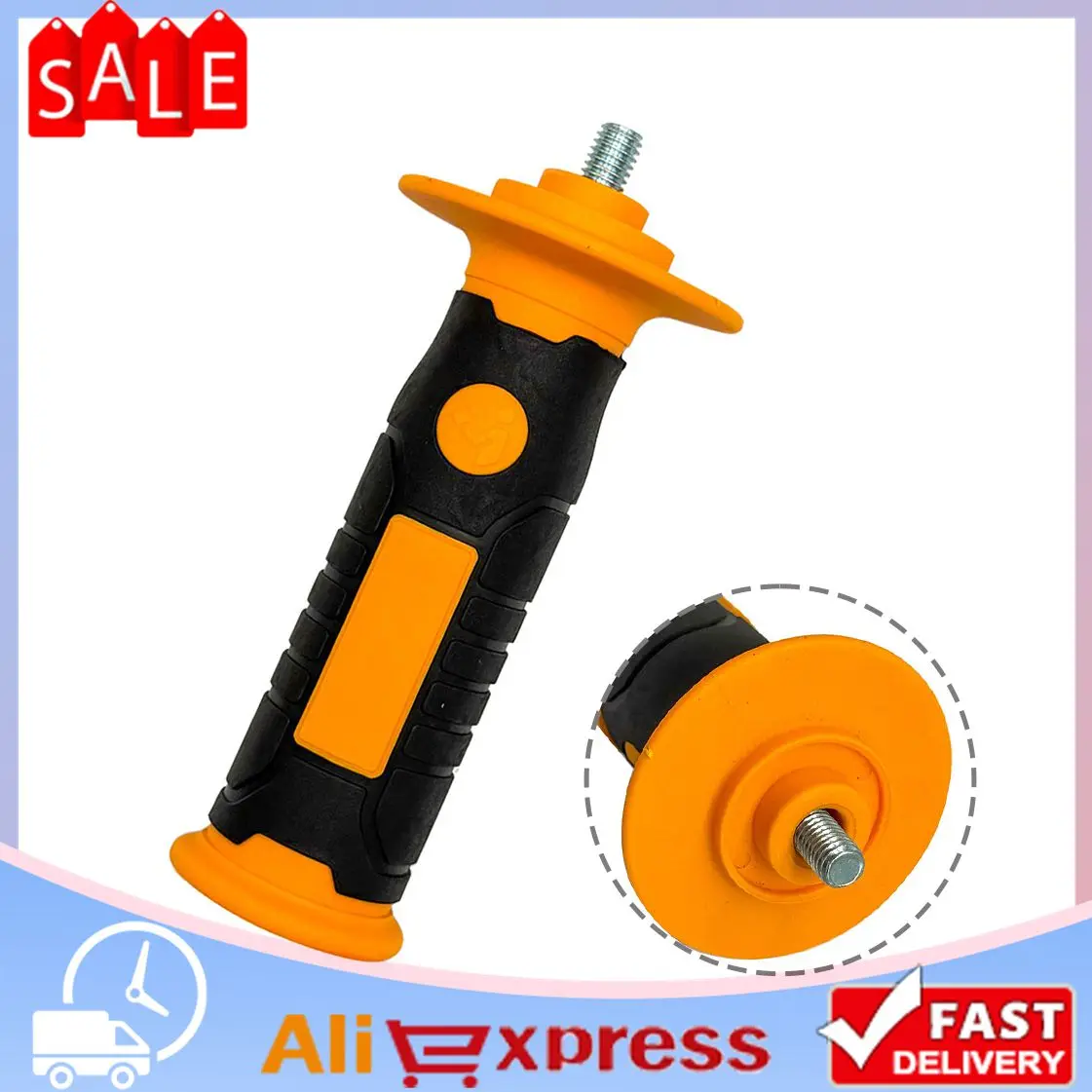 M8 Thread Angle Grinder Shock Vibration Absorbing Reduce Damping Side Handle Replacement For100 Type Angle Grinder Handle