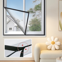 Window mosquito net, insect screen, invisible black polyester fiber mosquito and fly net suitable for door and window screens...