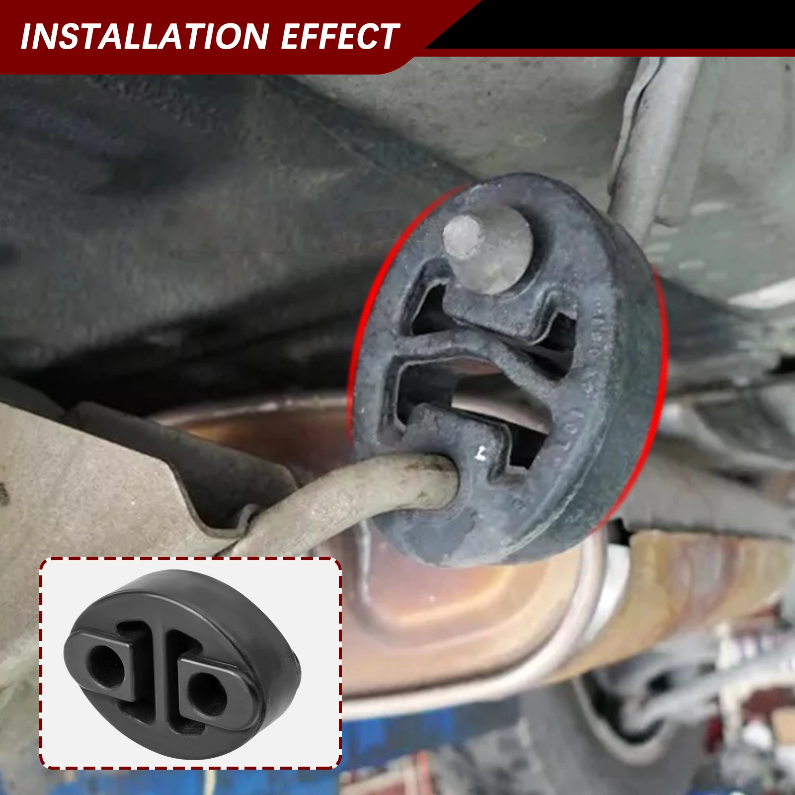2pcs Rubber Mount Bracket Hangers For Auto Muffler Exhaust Tail Pipe for Lexus Citroen C1 Peugeot 107 108 Toyota Car Accessories view 6