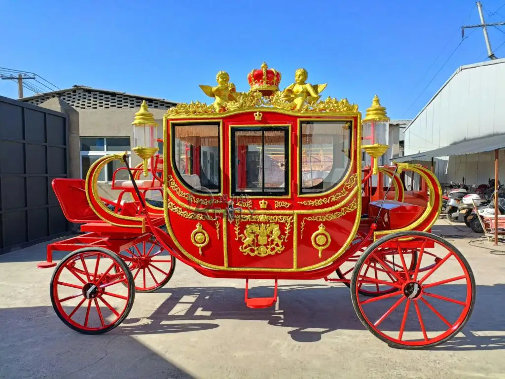 Royal Horse Carriage Manufacturer Wedding Vehicle Wagon Carriage For Sale