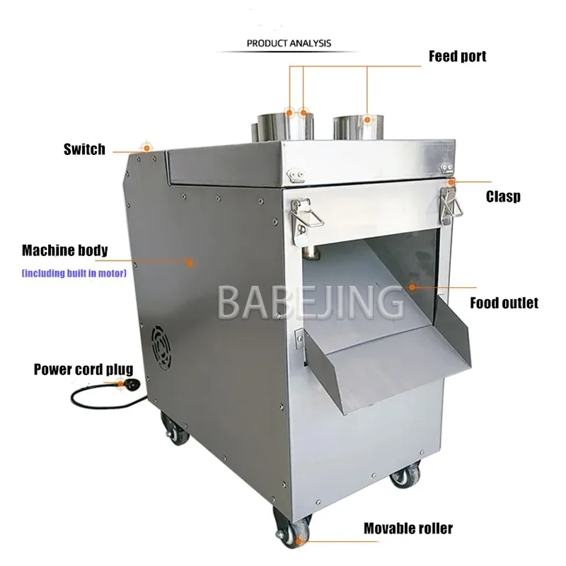 قطاعة الخضار والفواكه متعددة الوظائف من BABEJING بسمك قابل للتعديل، قطاعة البطاطس الحلوة الأوتوماتيكية بالكامل