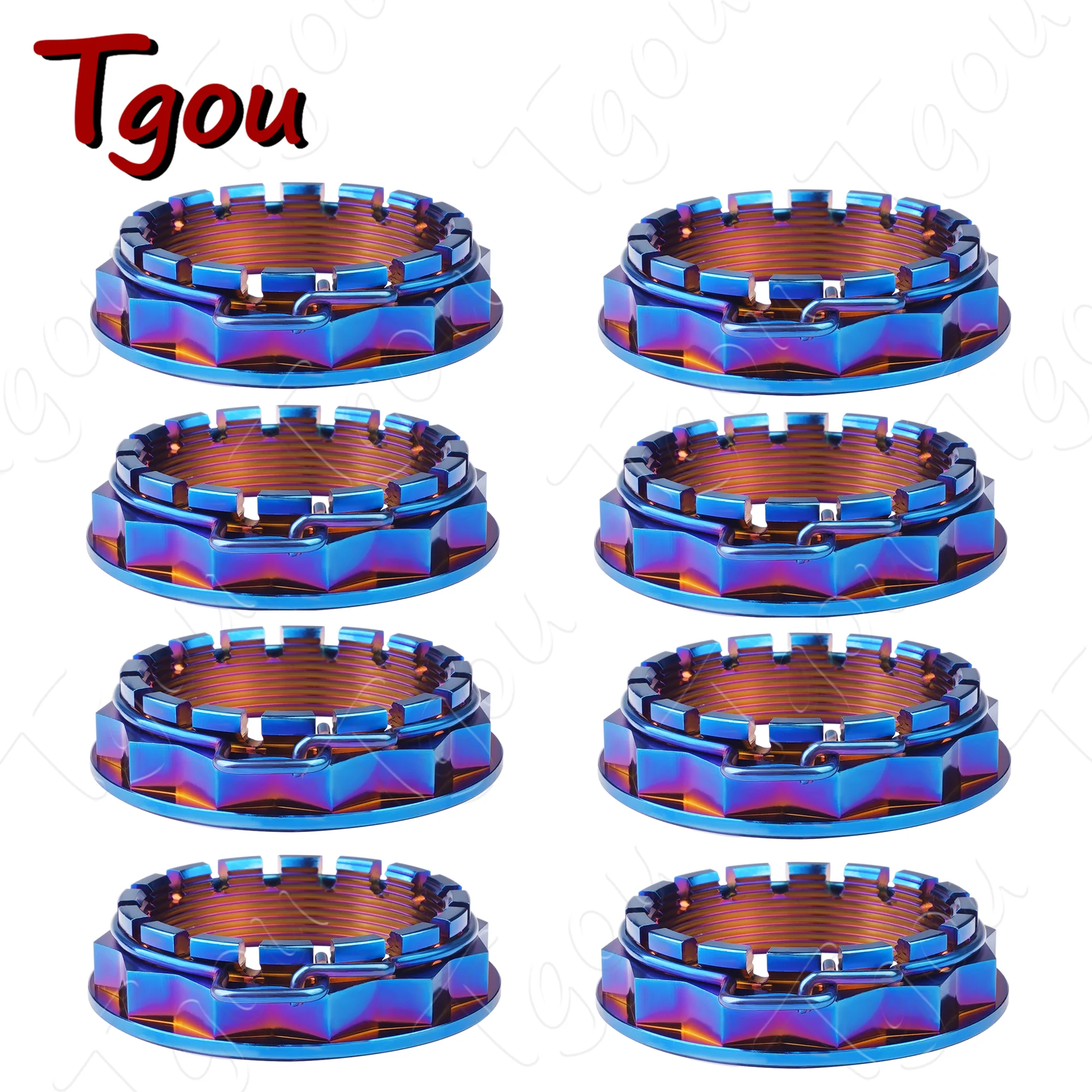 Tgou Titanium Nut M38 M48 Rear Wheel Axle Nuts for Ducati  8pcs