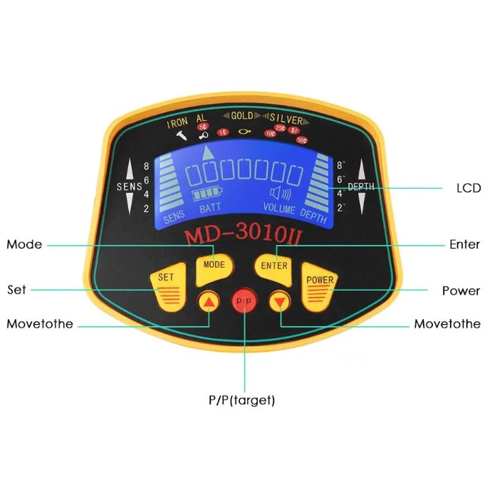 K50 Metal Detector Waterproof Disc Underwater Underground High Accuracy Sensitive LCD Display Humanity for Adults and Children