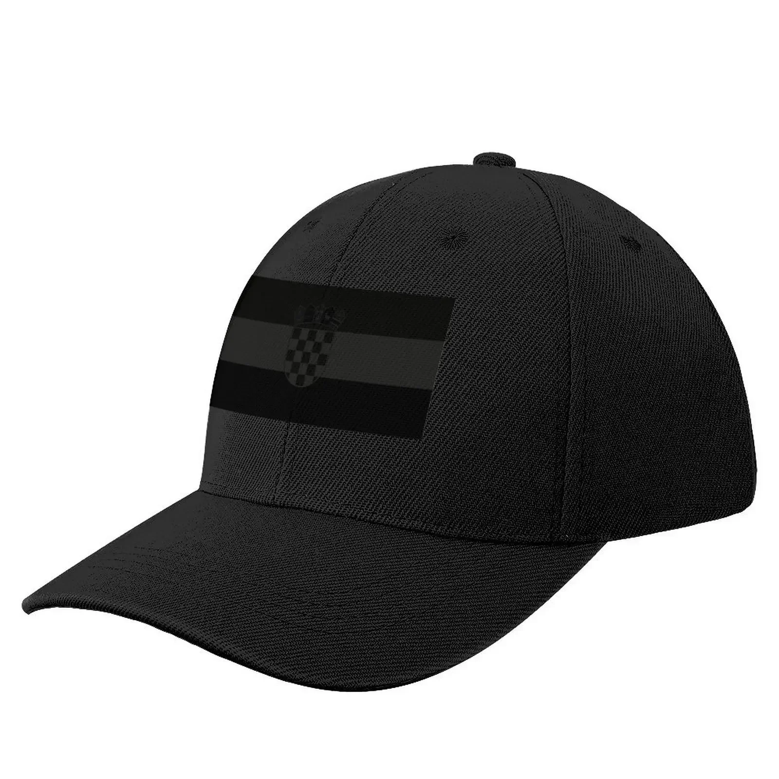 Croatia Blackout/Stealth Flag Baseball Cap western Hat black Male Women's