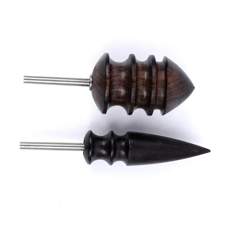 Leather Edge Electric Polishing Slicker Flat/Pointed Head Sandalwood Leathers Craft DIY Tools Tip Burnisher Wood Craft Tool