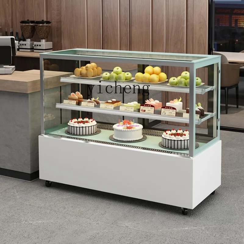 ZZ Armadietto per torte ad angolo retto Raffreddato ad aria Vetrina refrigerata senza gelo Verdure fredde Deli Frutta Dessert Mousse