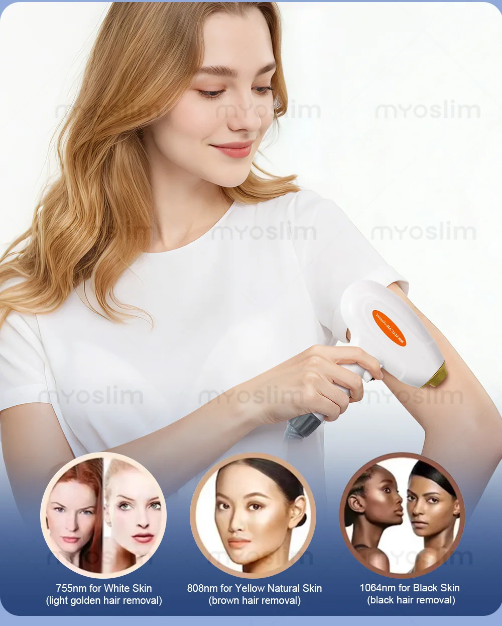 

Многофункциональный лазерный аппарат 4-в-1 Soprano Titanium Ice Platinum RF Diode 755 808 940 1064 нм (4 длины волны) ND:YAG для безболезненной эпиляции