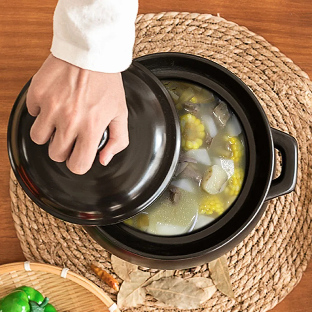 

1 шт., бытовая запеканка с антипригарным покрытием, кухонная кастрюля, маленькая керамическая кастрюля для риса для тушеного куриного супа, бытовая запеканка