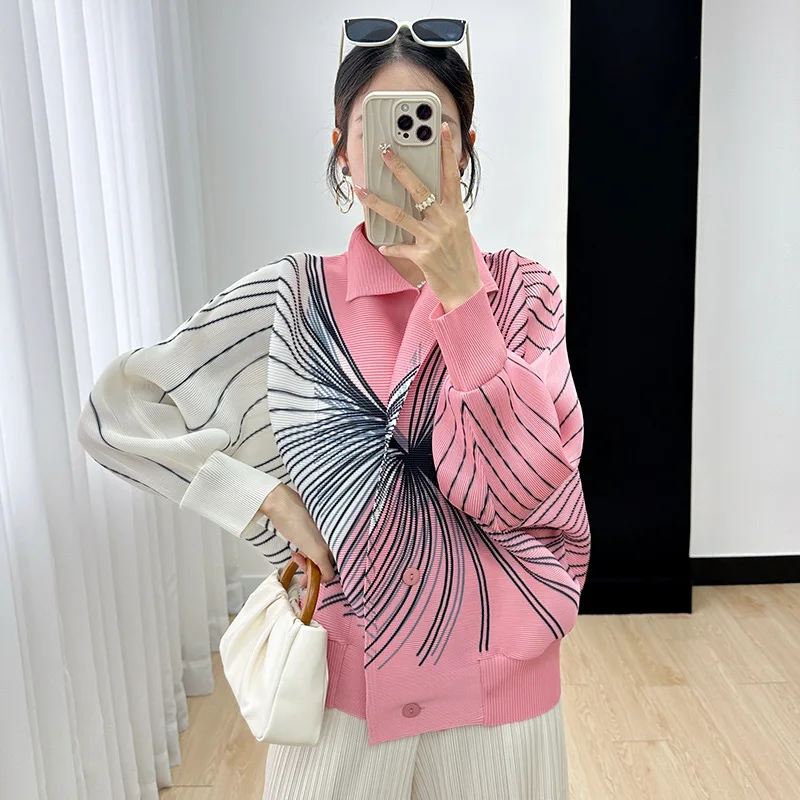 

Miyake Blouse Women Clothing Short Pleats Joker Temperament Trend Young Age-reducing Loose Top New in Autumn 2023