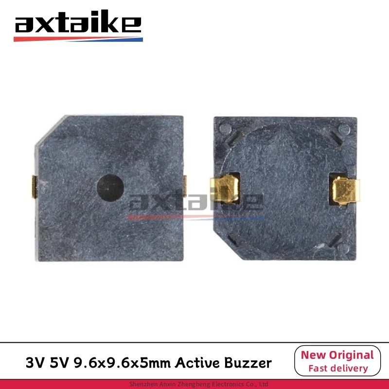5/10PCS 9.6*9.6*5mm 3V 5V SMD Active Buzzer 9650 Electromagnetic Magnetic Loudspeaker Electronic Kit 9.6×9.6×5mm SMT 2Pin