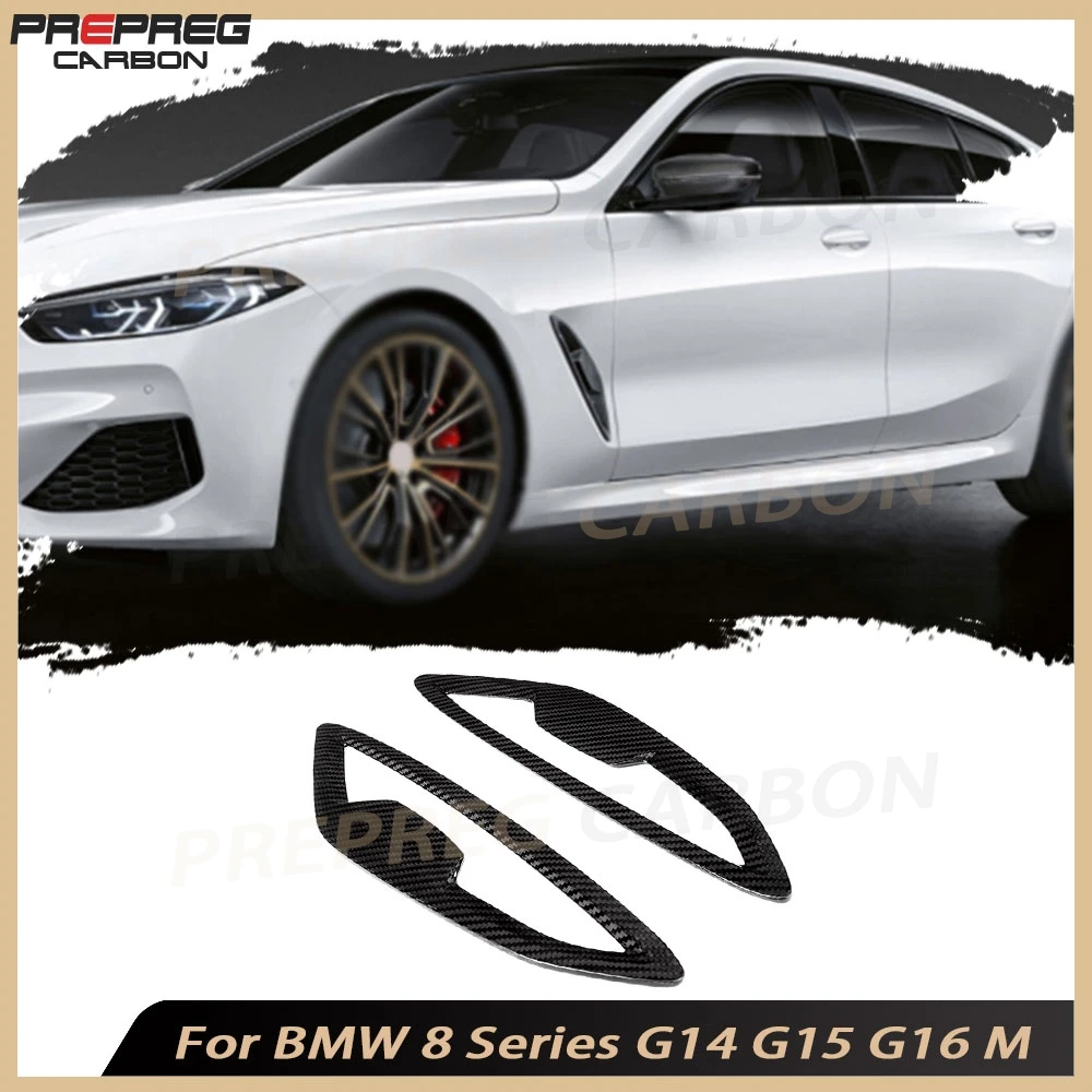 

Real Carbon Front Bumper Canards Splitters Rear Moulding Trim For BMW 8 Series G14 G15 G16 M Sport 2018 2019 2021
