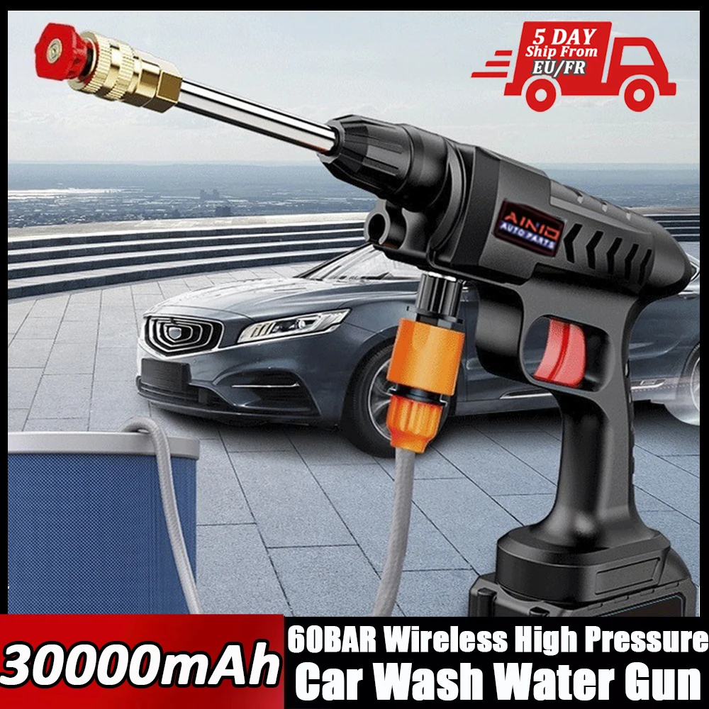 Haushalt Cordless Hochdruck Auto Waschmaschine Spray Wasser Pistole Schaum Generator Wasser Pistole