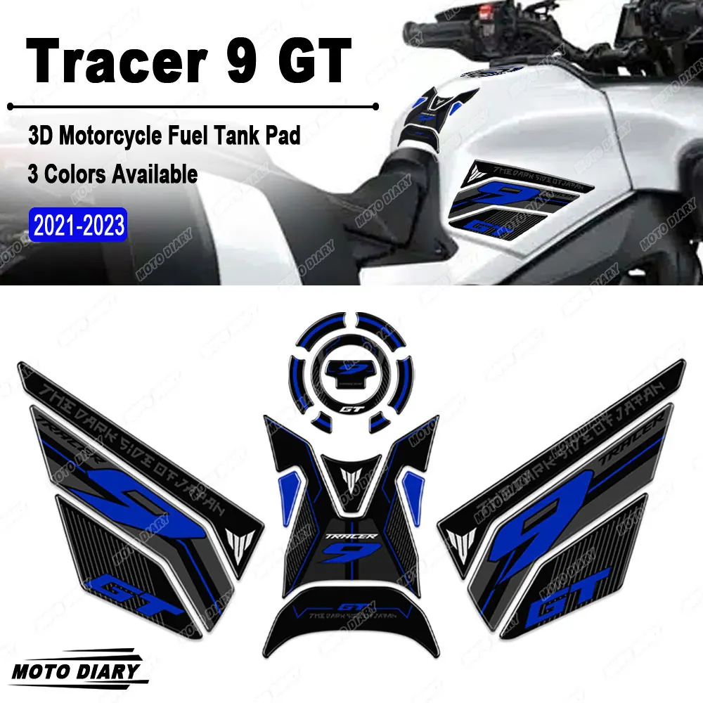 Motorcycle Fuel Tank Pad Sticker 3D Protector Decals Waterproof For TRACER 9 GT Tracer 9 GT Tracer9 2021 2022 2023