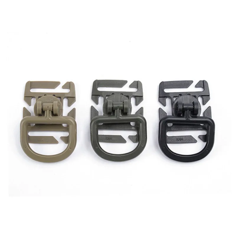 10pcs new HIGH GRADE 1 Pcs Molle Tactical 360 Rotation D Ring Backpack Buckle Travel kit tool