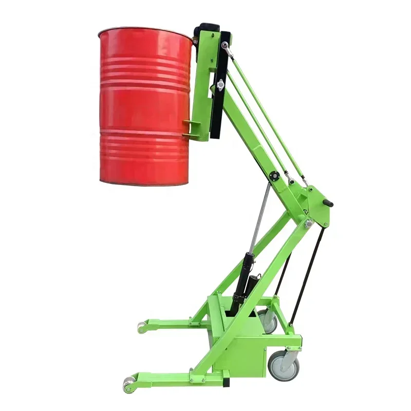 Hand-push folding boom truck, fork type small olecranon clamp crane on sales