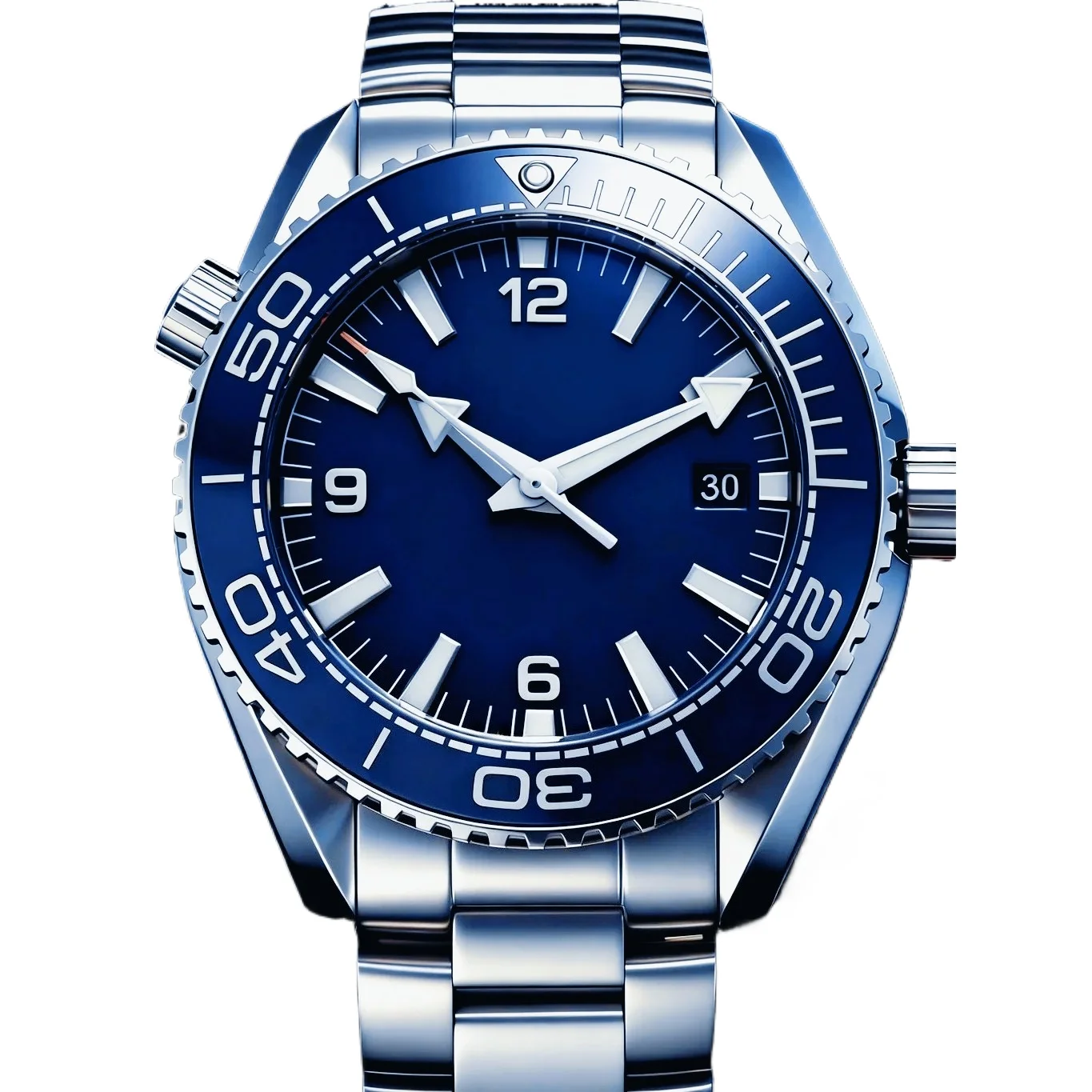 

904L Stainless Steel case, for Men Luxury Watch, Automatic Mechanical Movement, Black Blue Leather Ceramic Exquisite Heritage