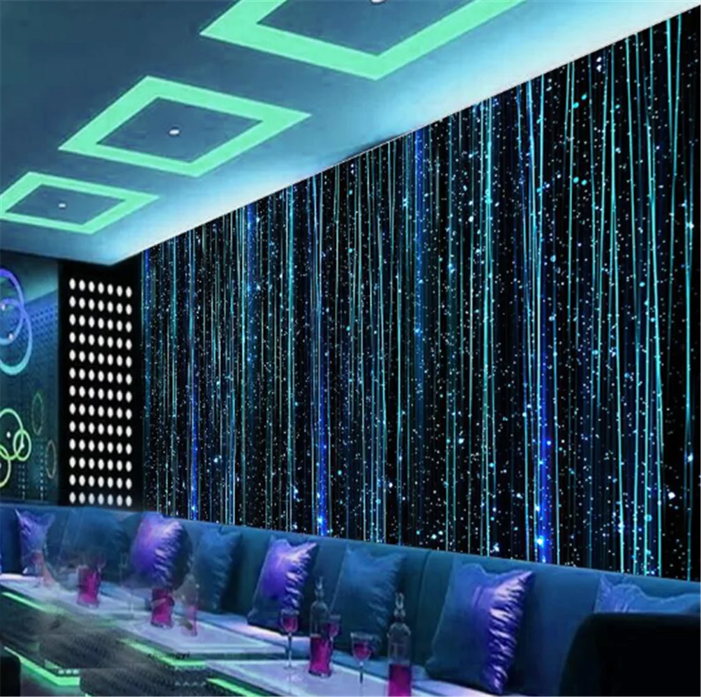 Custom papel de parede 3D Luminous KTV Bar Background Wallpaper living Room Decoration Mural Technology Starry Sky 3D wall paper