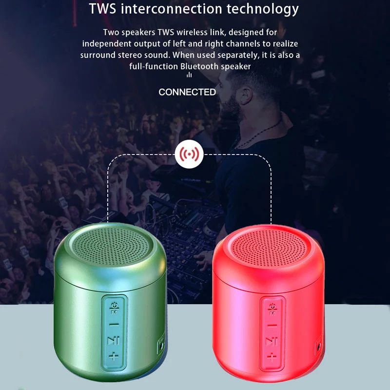 Portable Wireless TWS Speaker Mini Outdoor Portable Audio Smart Compatible Phones Tablets Surround Sound Effect B129
