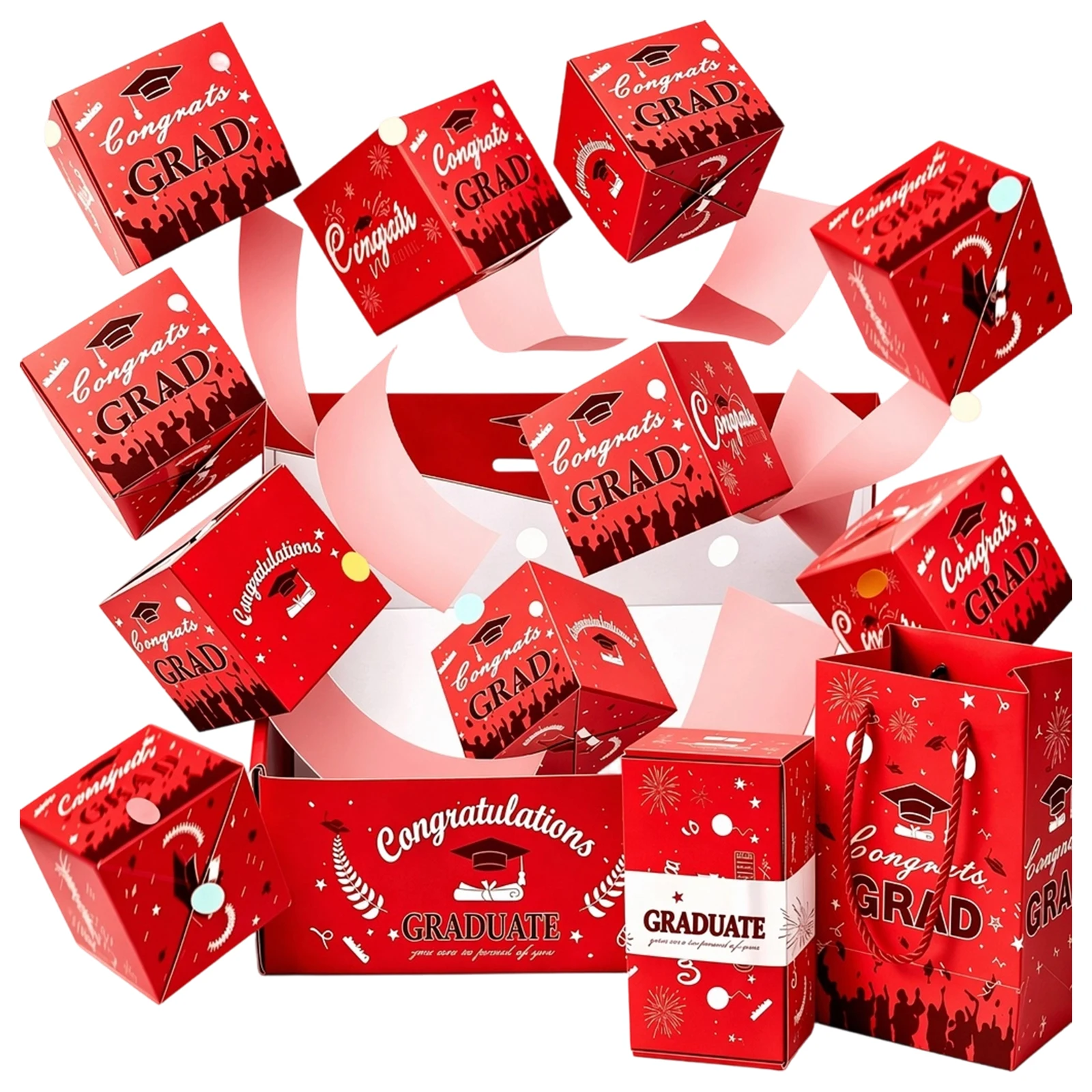 Surprise Pop Up Gift Box Foldable Pop-Out Money Gift Box DIY Graduation Gift Explosion Box for Graduation Party Decorations