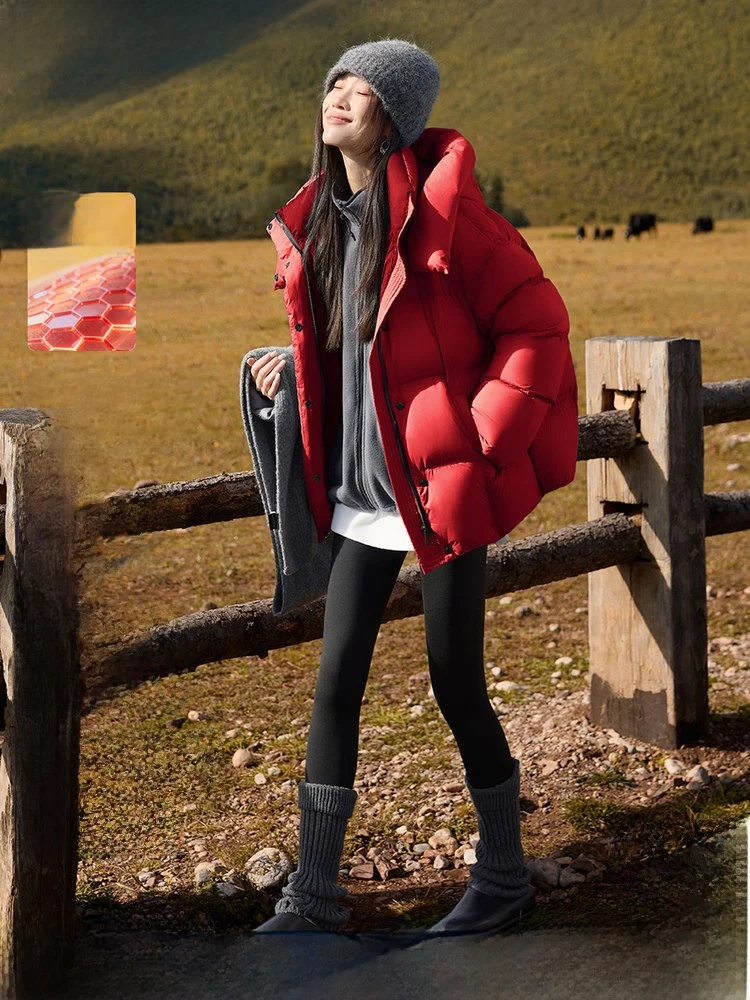 

Mo Han Mei Cloud Zero Prure Puffa down Jaet 2025 Winter Color Colion Design Heat Storage Inner Splicing down Jaet