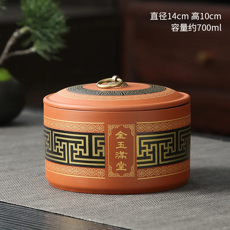 الإبداعية السيراميك الأحمر مختومة الرطوبة برهان الشاي جرة الغذاء تخزين الحاويات منضدية زخرفة خمر حبوب البن الشاي تخزين جرة
