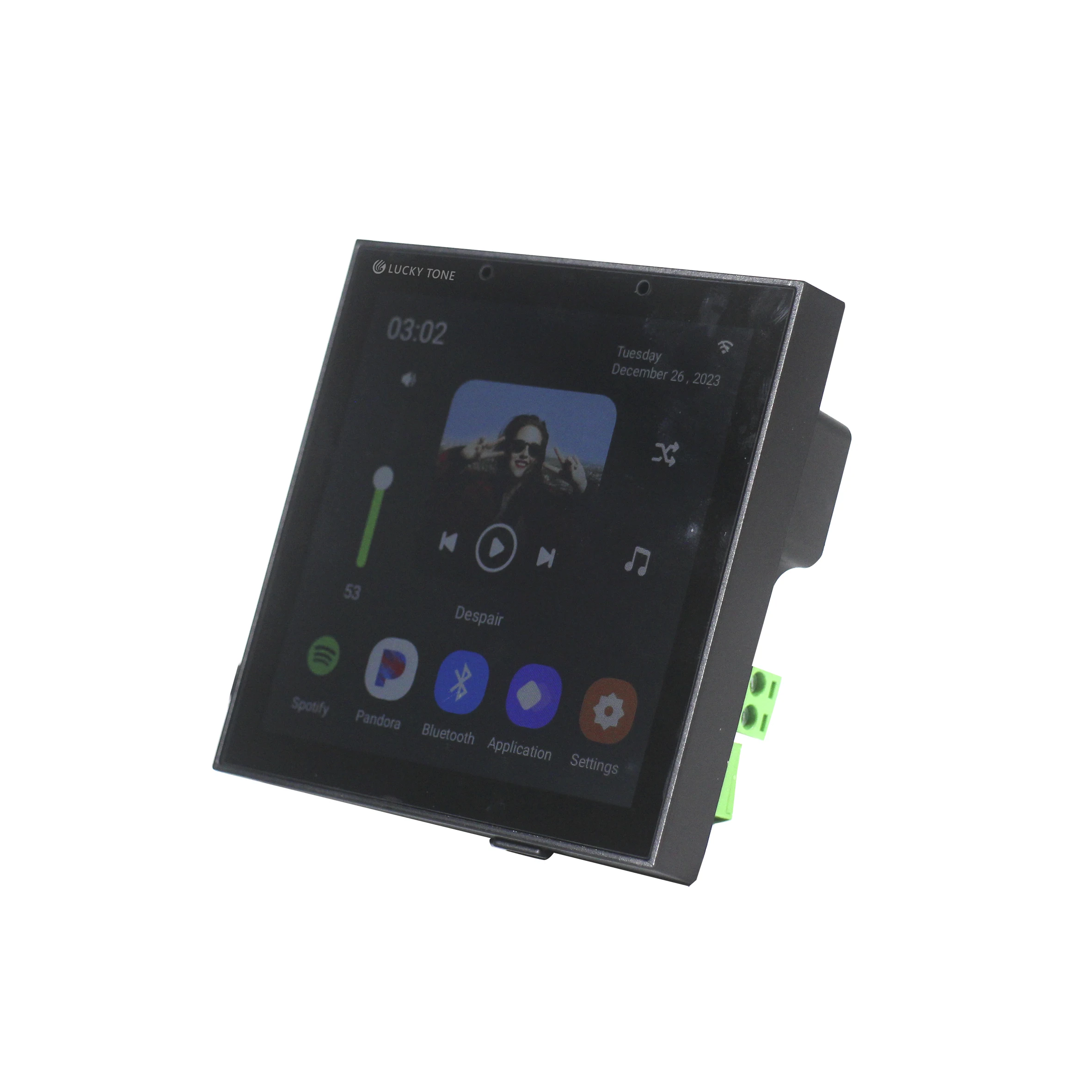 Audio 2 Channel 25W Mini Wall Mounted Blue-tooth Amplifier with Tuya/ Zigbee/ Gatewa and Touchscreen Amplificador