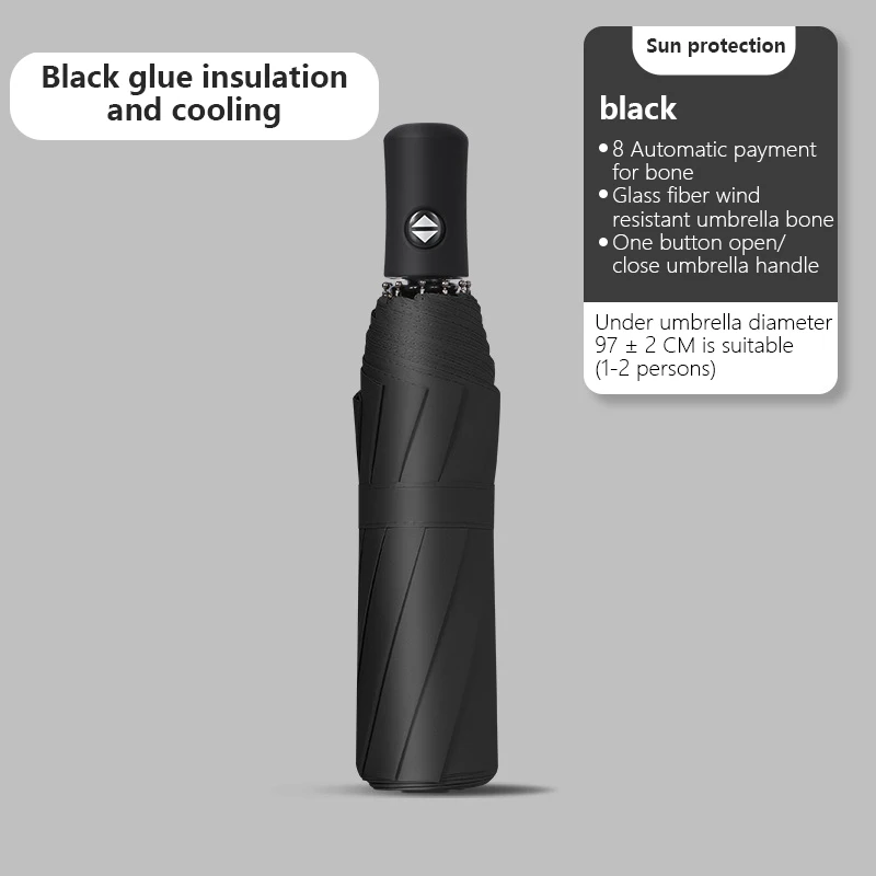 

Зонт от солнца с защитой от УФ-лучей, Автоматический складной зонтик от солнца, дождя, тройного сложения, 8 стержней, 10 стержней