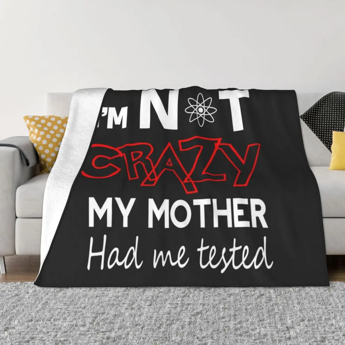 

i'm not crazy Throw Blanket blankets ands Fluffys Large Soft Beds Blankets