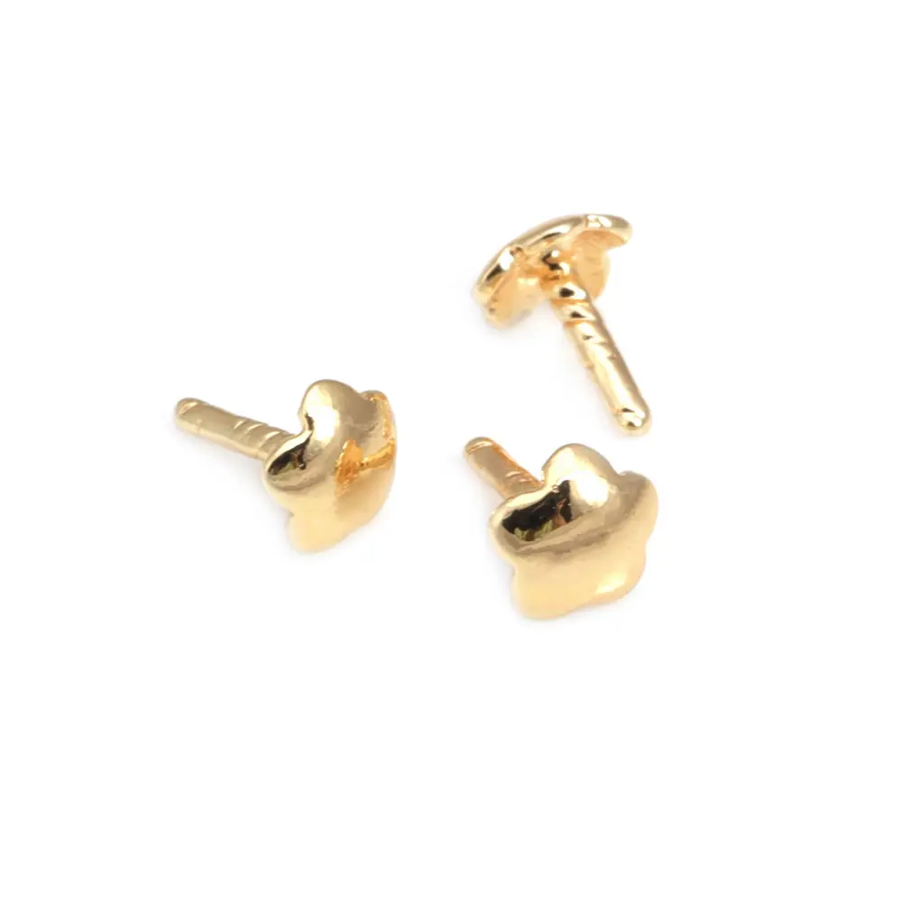 3MM 3.5MM 4MM 18K Gold Color Brass Solid Hollow Plugging Holes End Caps Beads Caps Jewelry Making Supplies Findings Accessories