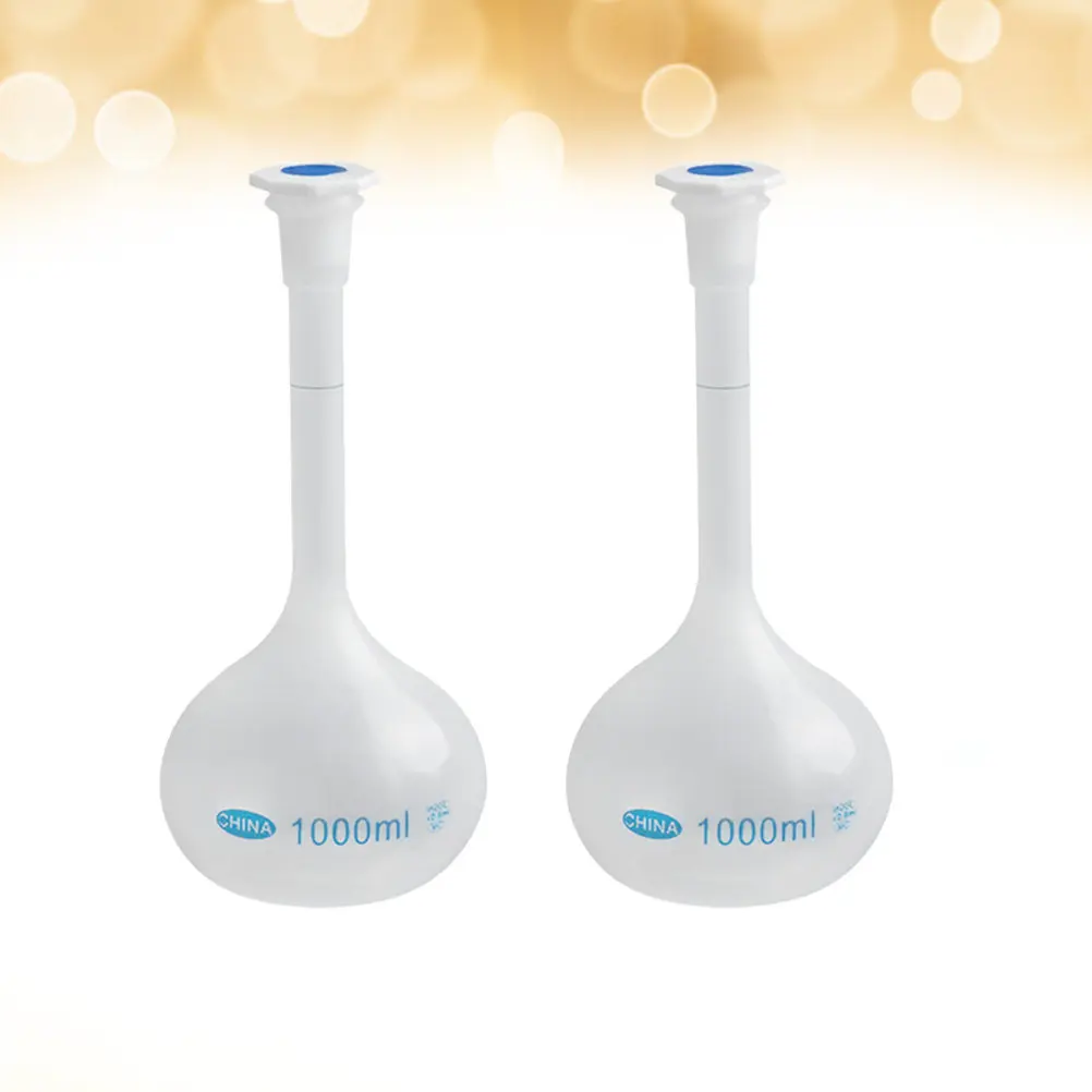 2Pcs Plastic Flasks Chemical Storage Bottle For School Laboratory 100ml Multi-functional Capacity