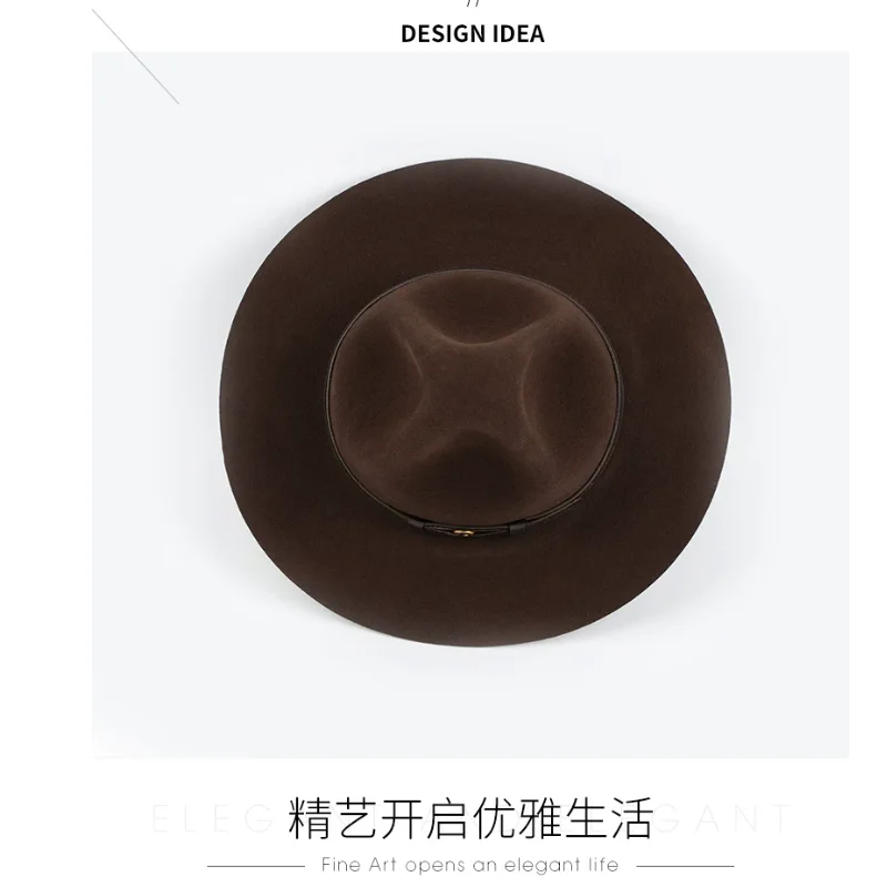 Pure Wool Canadian Mounted Police Hat Fashionable Top Hat Hard Instructor Hat