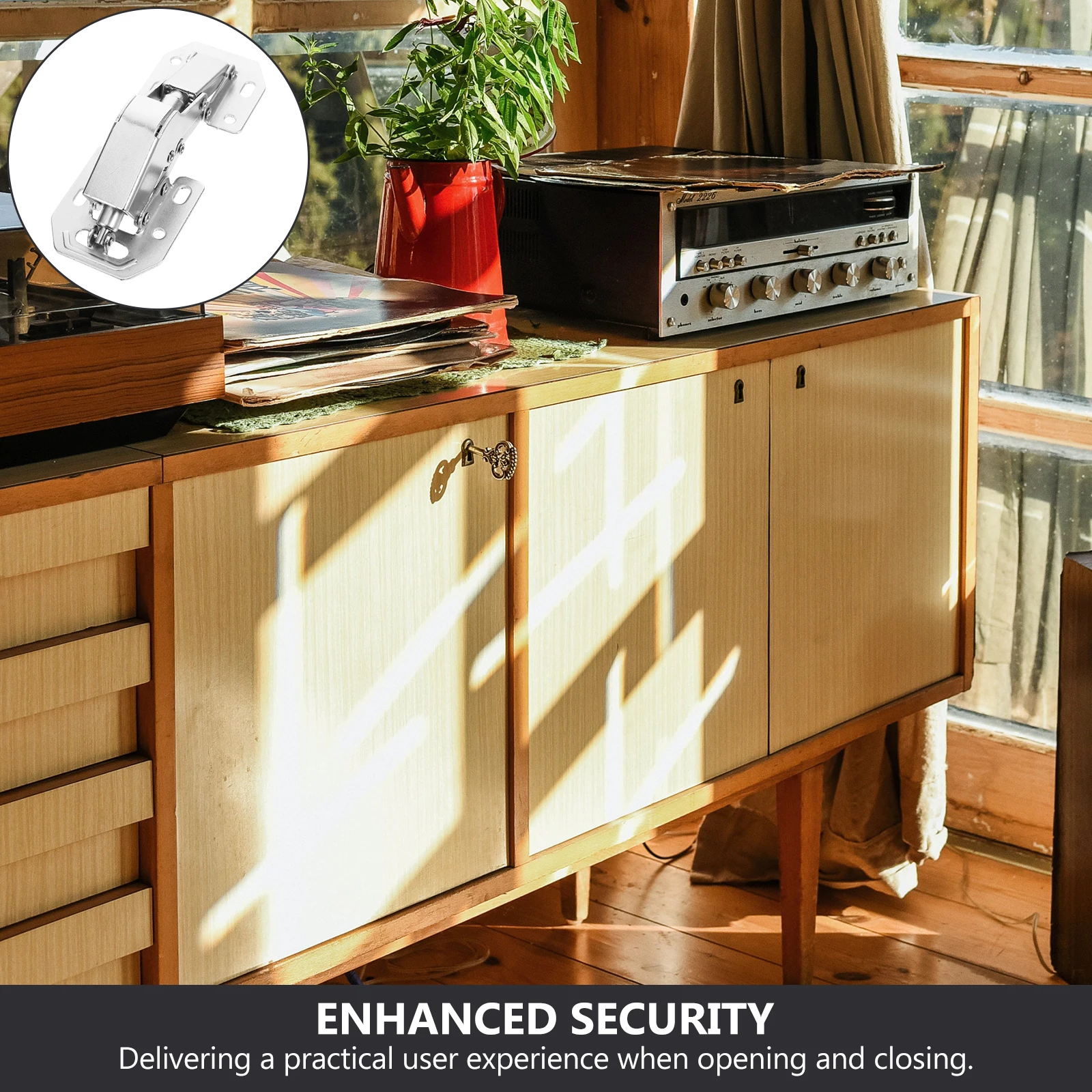 

Surface Mounted Hydraulic Buffer Hinges for Cabinet Doors Cold Rolled Steel Soft Close Without Drilling Suitable Kitchen
