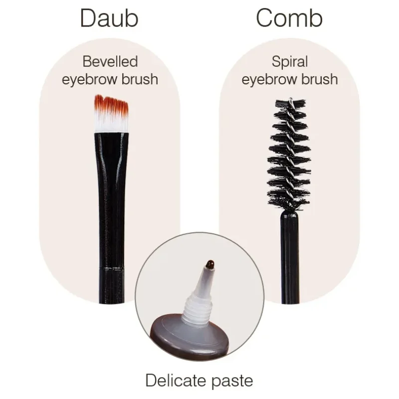 Waterproof Eyebrow Dye Cream Natural 3D Brow Tint Long-Lasting Natural 6 Colors Liquid Dyeing Eyebrow Cream Set