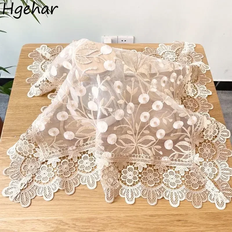 Copertine multiuso Moda Pizzo Quadrato Ricamo delicato Anti-sporco Decora Ins Vintage Tradizionale Cinese Traspirante Basic