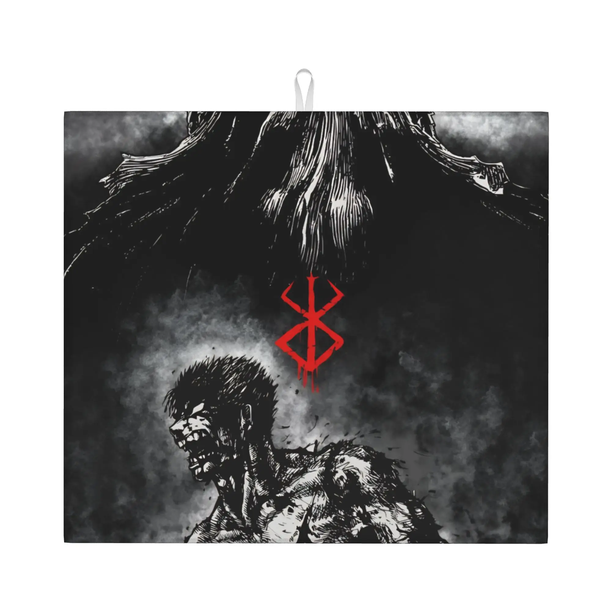 Cartoon Anime Berserk Non‑Slip Waterproof Absorbent Barware Tableware Oil Proof Reusable  Bathroom Drying Mat For Kitchen