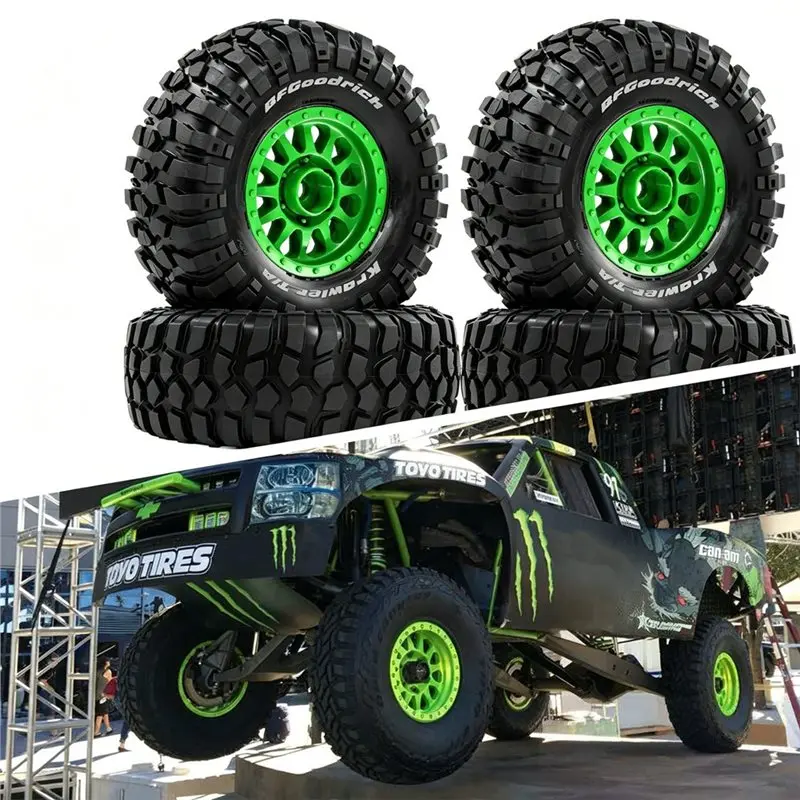 YSUN-RC Car Replacement Tyres 1/10 1/12 Scale Short Course Truck Tire 12Mm Hex Wheel Set For HSP Feiyue FY08 Wltoys GTFANS M60 4