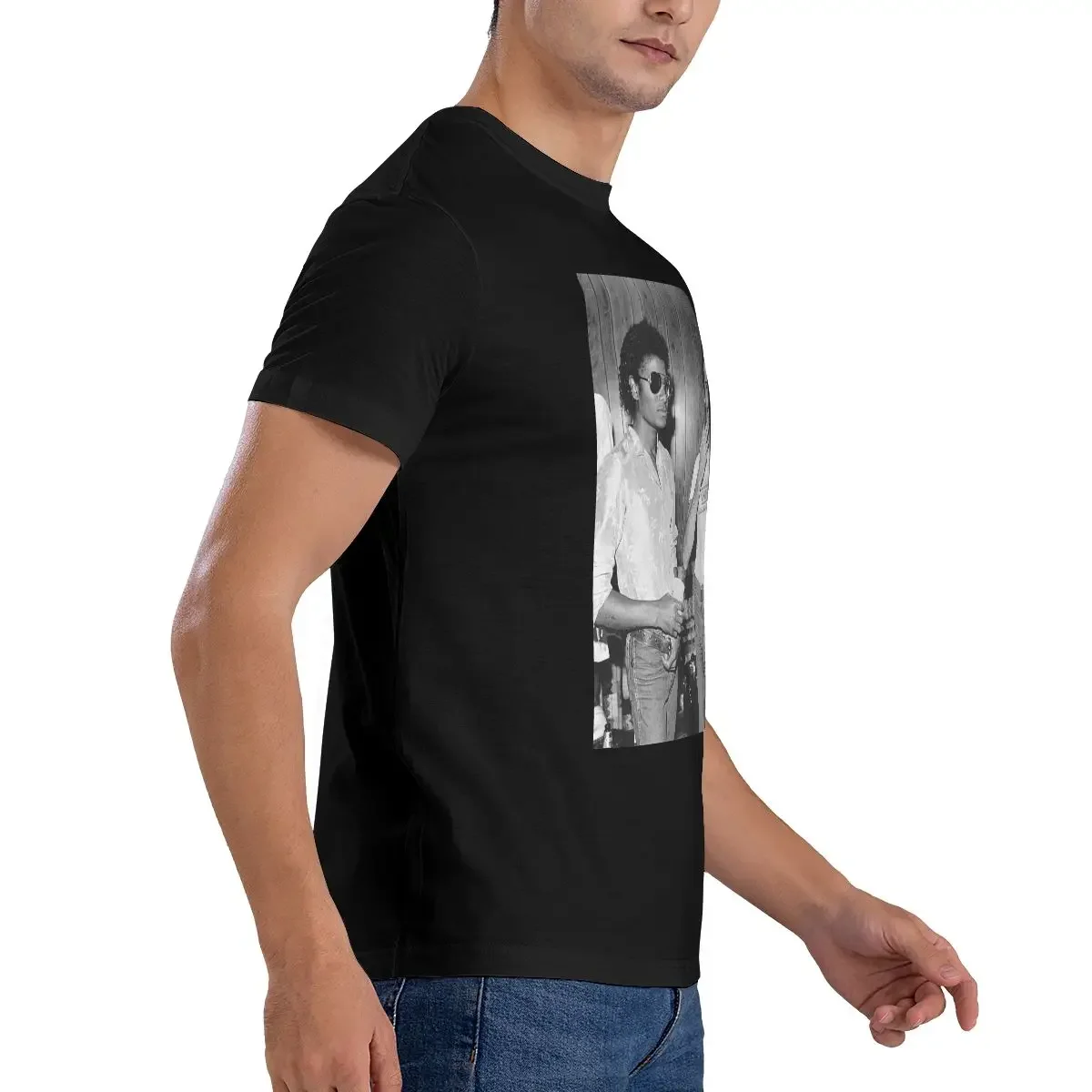 Michael Jackson And F-Freddie M-Mercury T-Shirt Retro Black White Photos Vintage Cotton T Shirts Summer O-Neck Fashion Tee Shirt