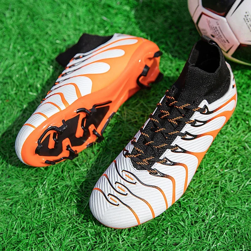 Männer Fußball Schuhe Sport FG/TF Outdoor Fußball Stiefel Training Jungen Spiel Rutschfeste Lange Spikes Stollen Indoor Futsal komfortable – Detail 3